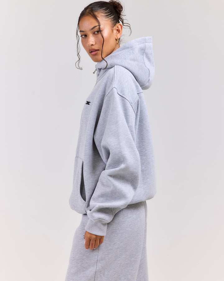 Classic Half Zip Hoodie - Grey