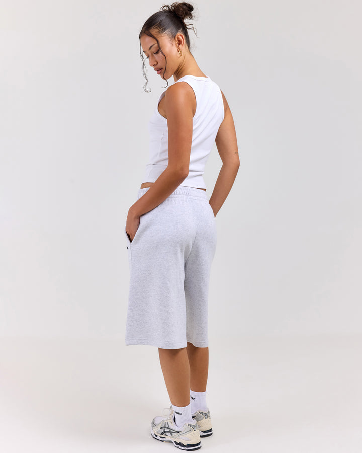 Omni Oversized Shorts - Grey Marle