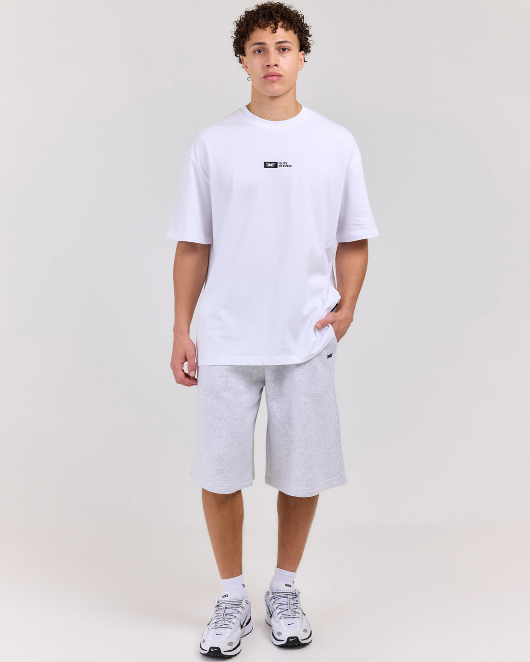 Omni Oversized Shorts - Grey Marle