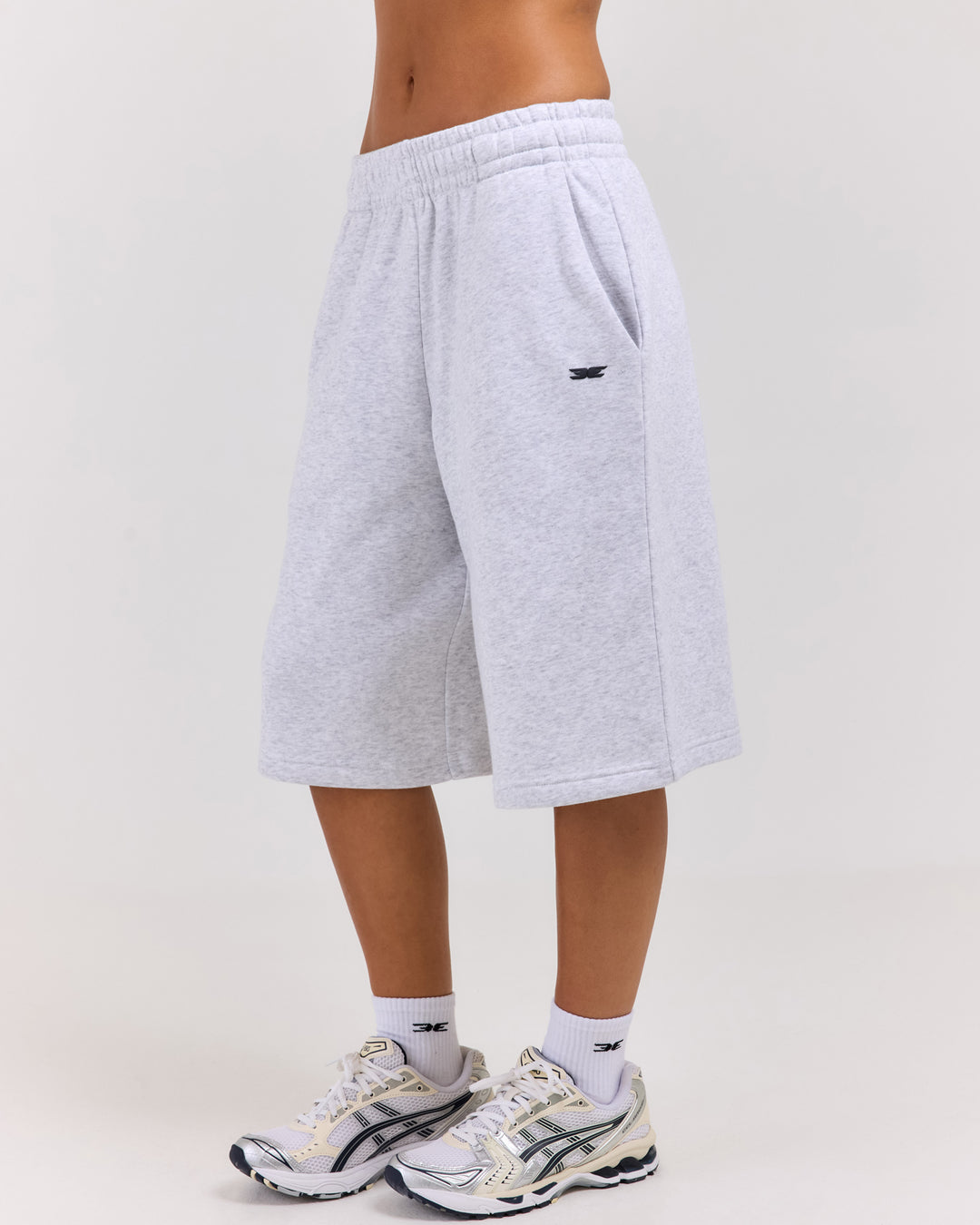 Omni Oversized Shorts - Grey Marle
