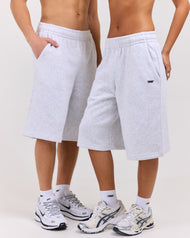 Omni Oversized Shorts - Grey Marle