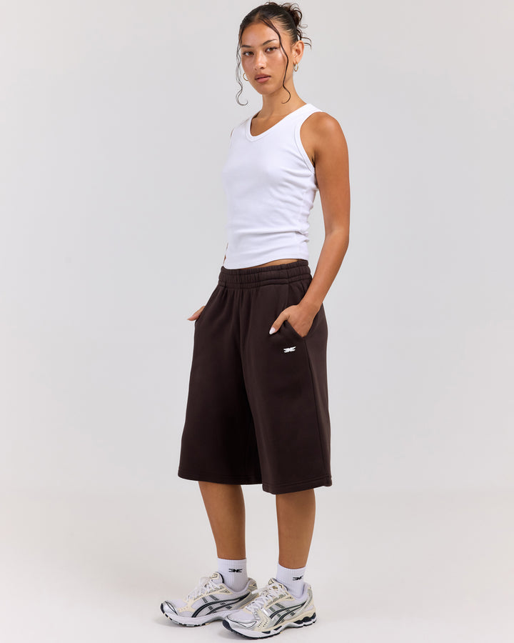 Omni Oversized Shorts - Coffee Bean