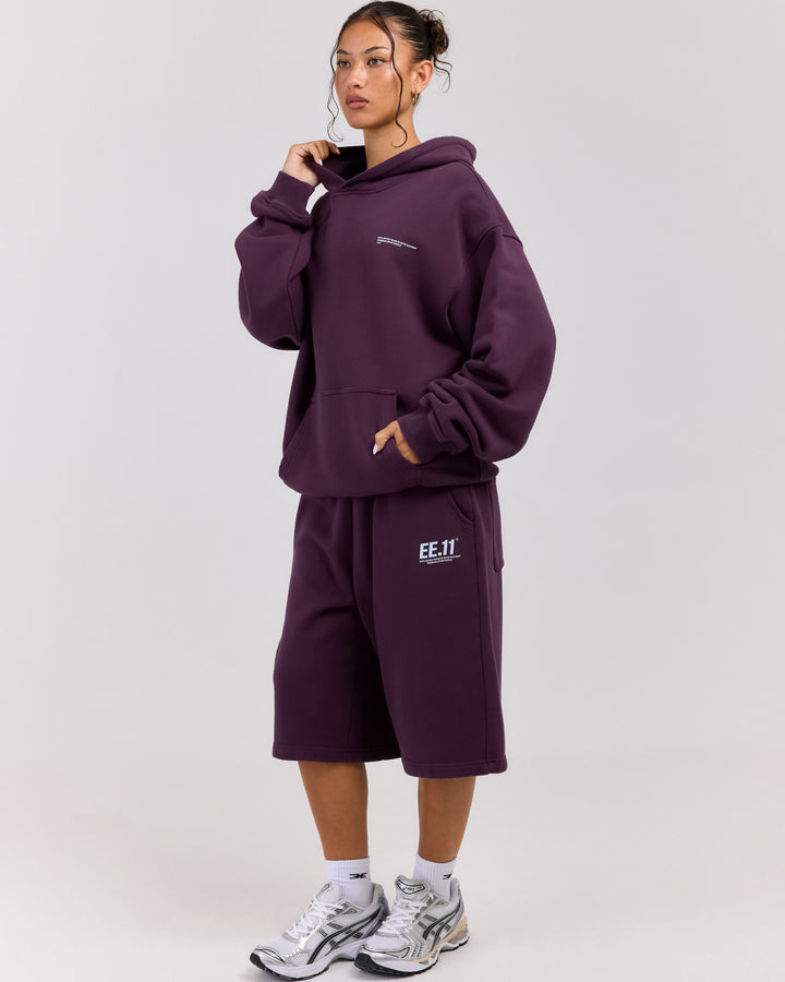 Premium Cotton Unisex Jorts - Acai Berry
