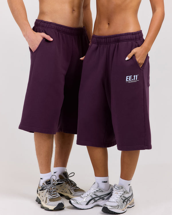 Premium Cotton Unisex Jorts - Acai Berry