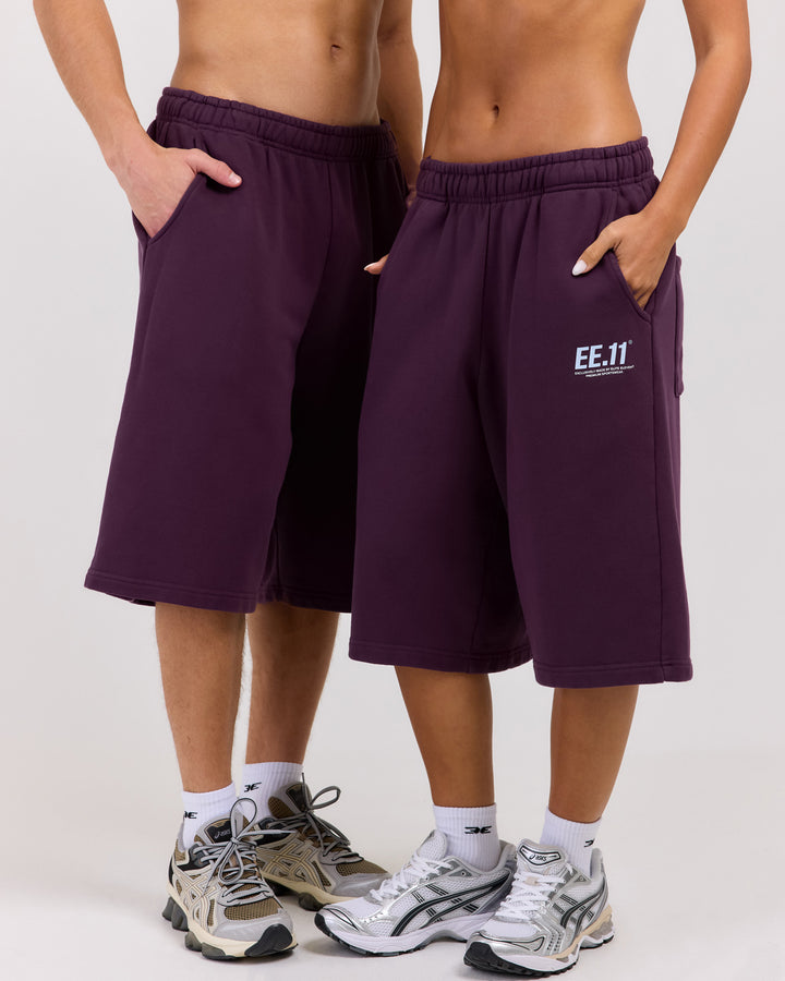 Premium Cotton Unisex Jorts - Acai Berry