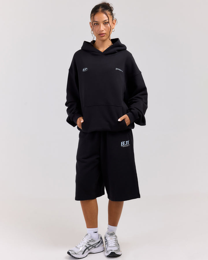 Premium Cotton Unisex Jorts - Washed Black