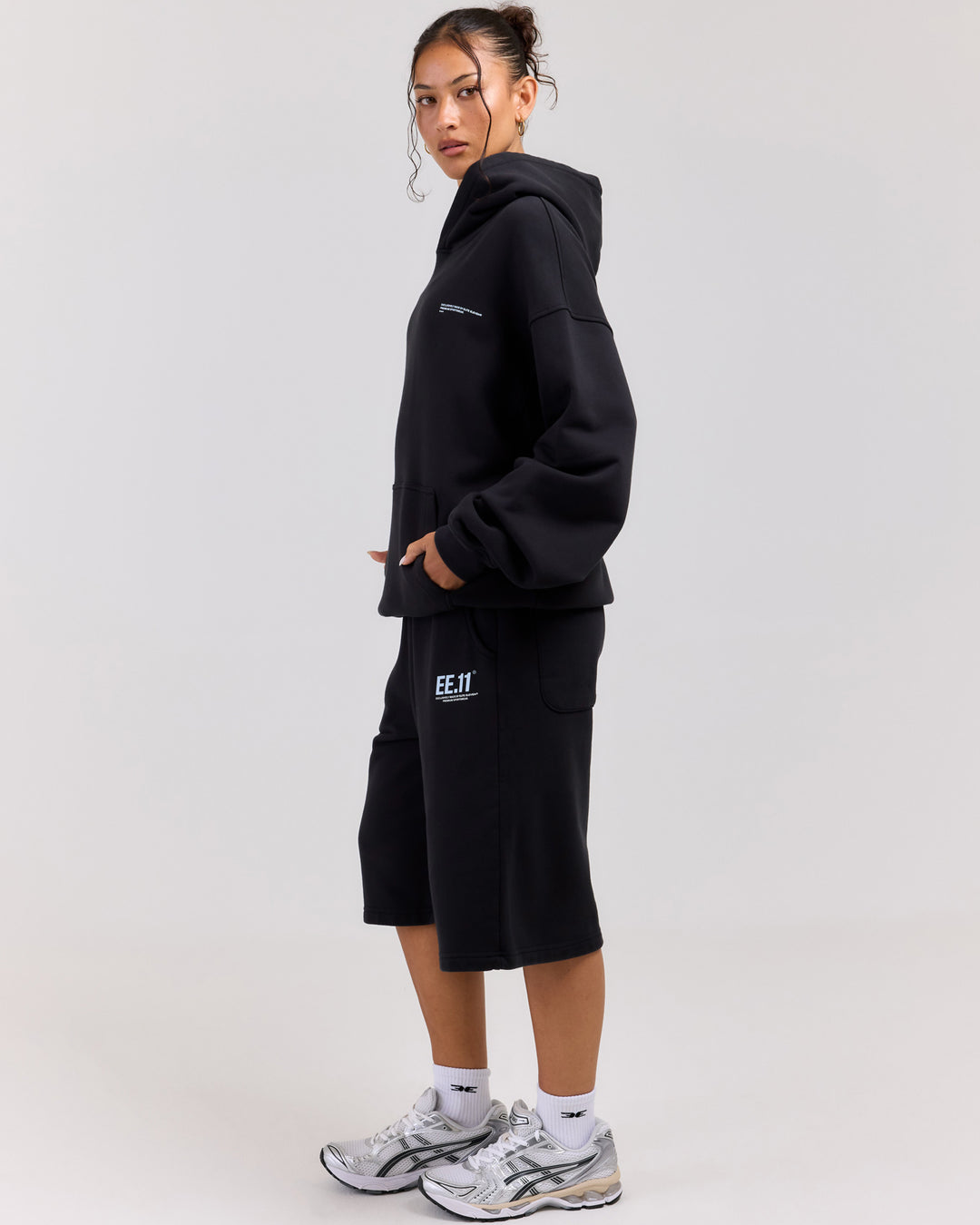 Premium Cotton Unisex Jorts - Washed Black