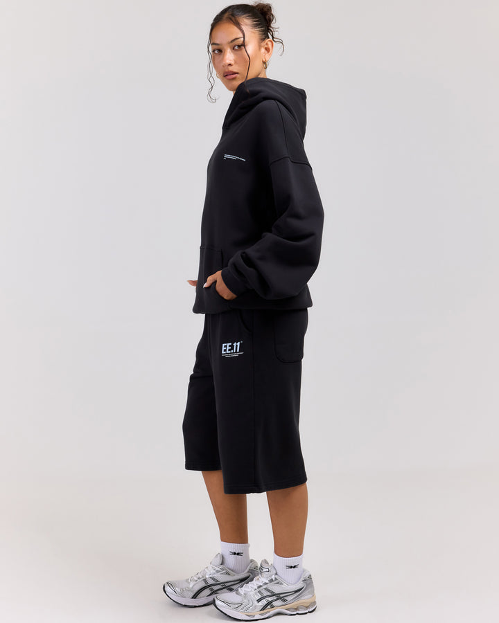Premium Cotton Unisex Jorts - Washed Black