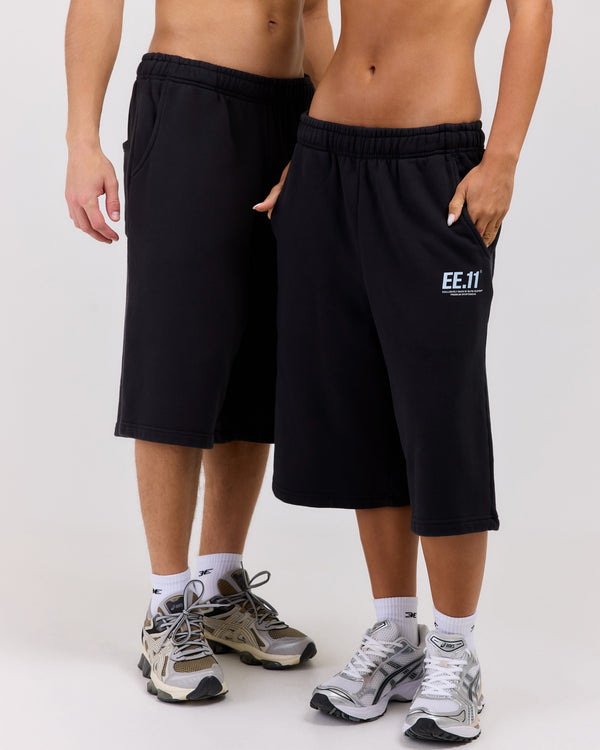 Premium Cotton Unisex Jorts - Washed Black