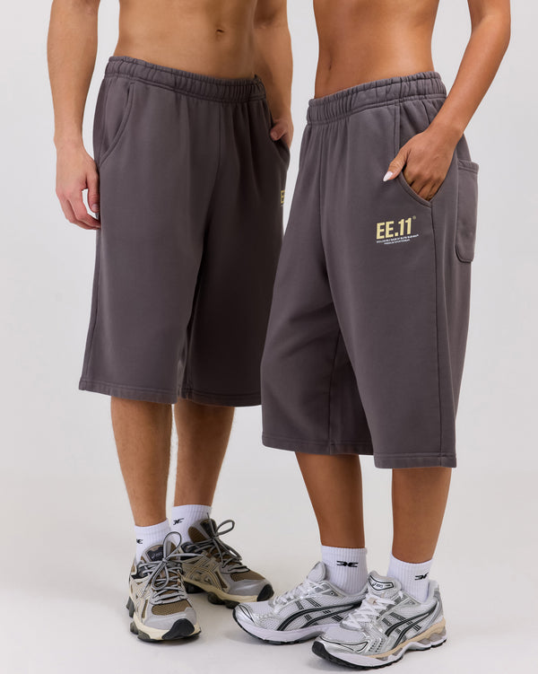 Premium Cotton Unisex Jorts - Pebble Grey