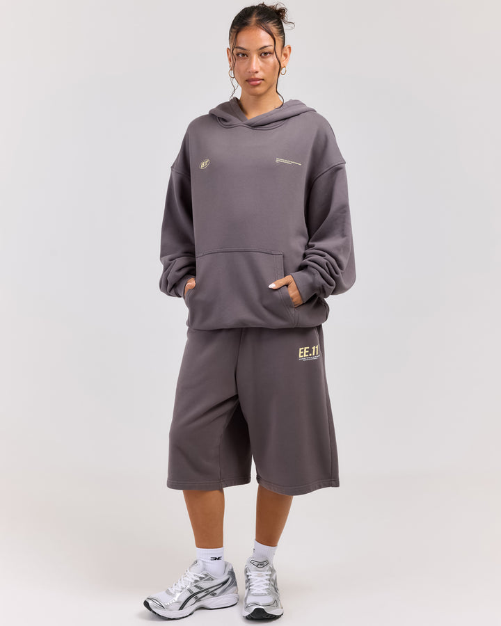 Premium Cotton Unisex Jorts - Pebble Grey