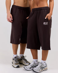 Premium Cotton Unisex Jorts - Roasted Coffee