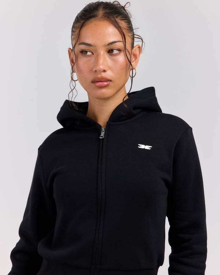 Omni Fitted Zip Through - Black