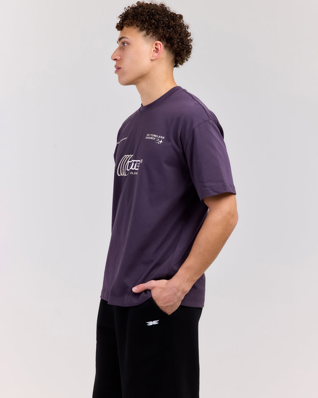 Retro Tee - Plum/Bone