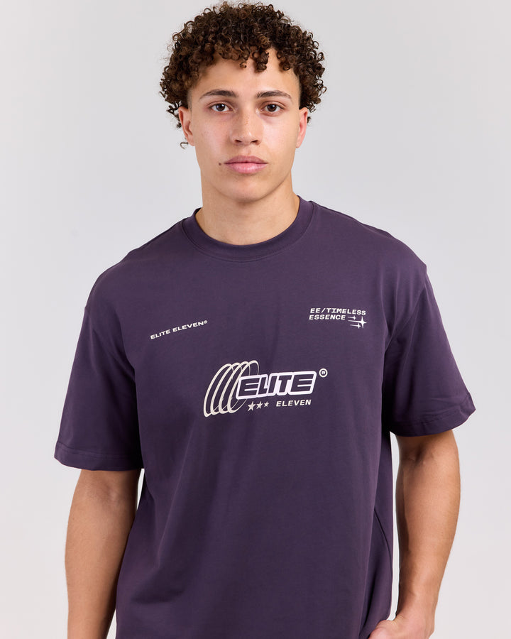 Retro Tee - Plum/Bone