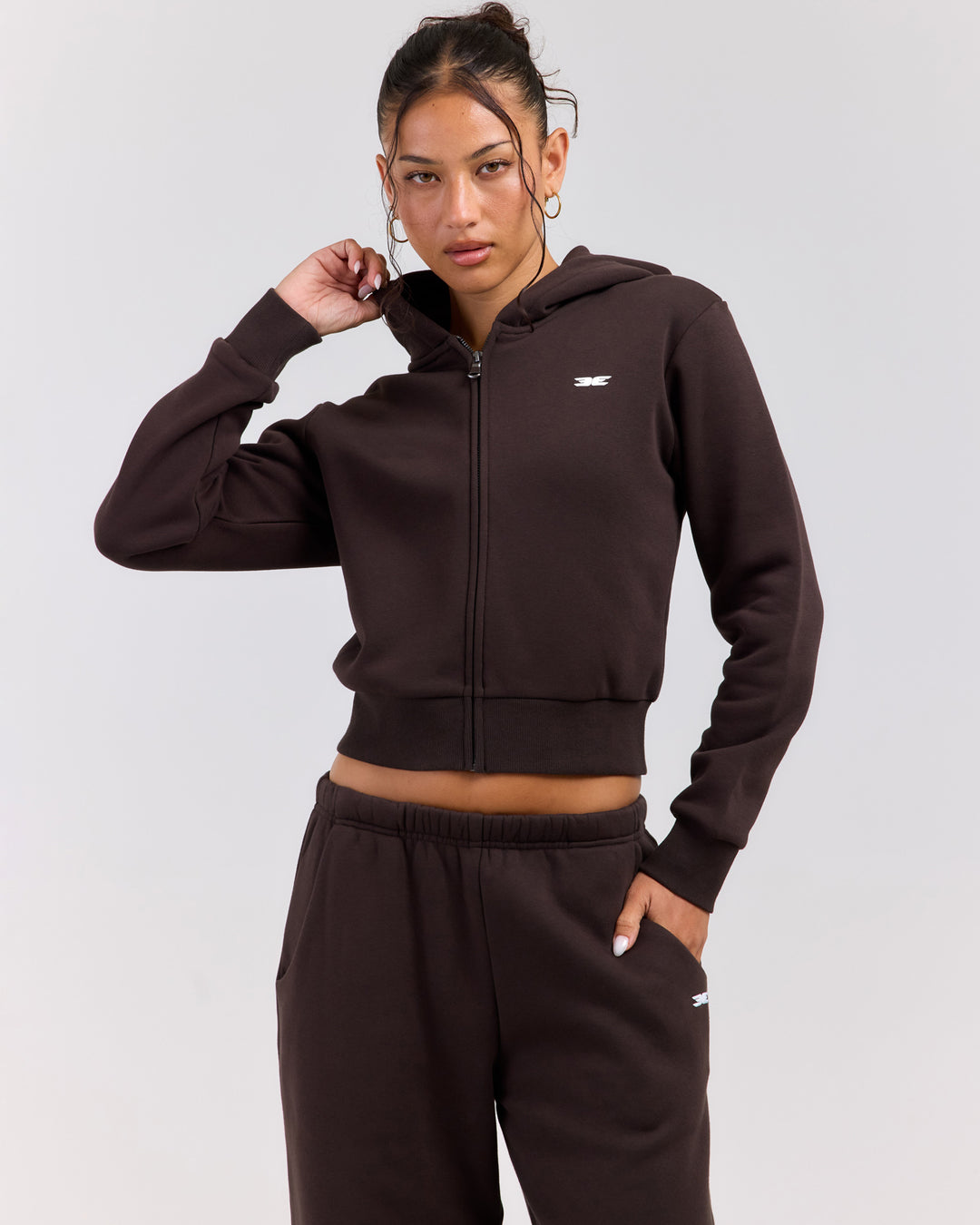 Omni Fitted Zip Through - Coffee Bean