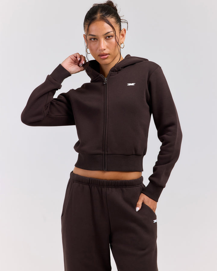 Omni Fitted Zip Through - Coffee Bean