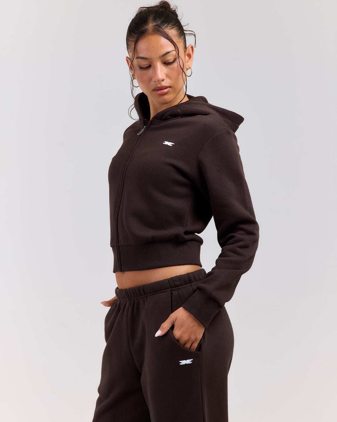 Omni Fitted Zip Through - Coffee Bean