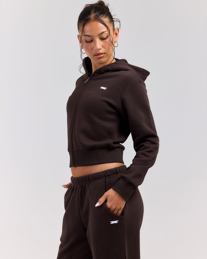 Omni Fitted Zip Through - Coffee Bean