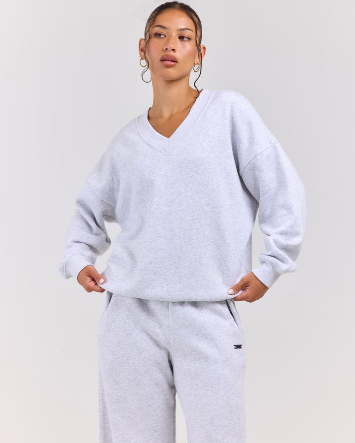 Omni V Neck - Grey Marle
