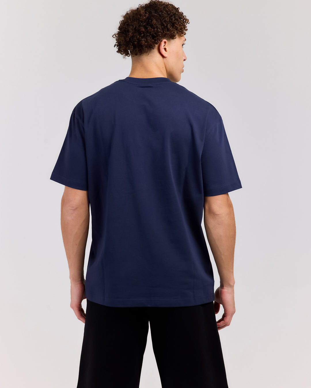 Badge Tee - Navy/Lime
