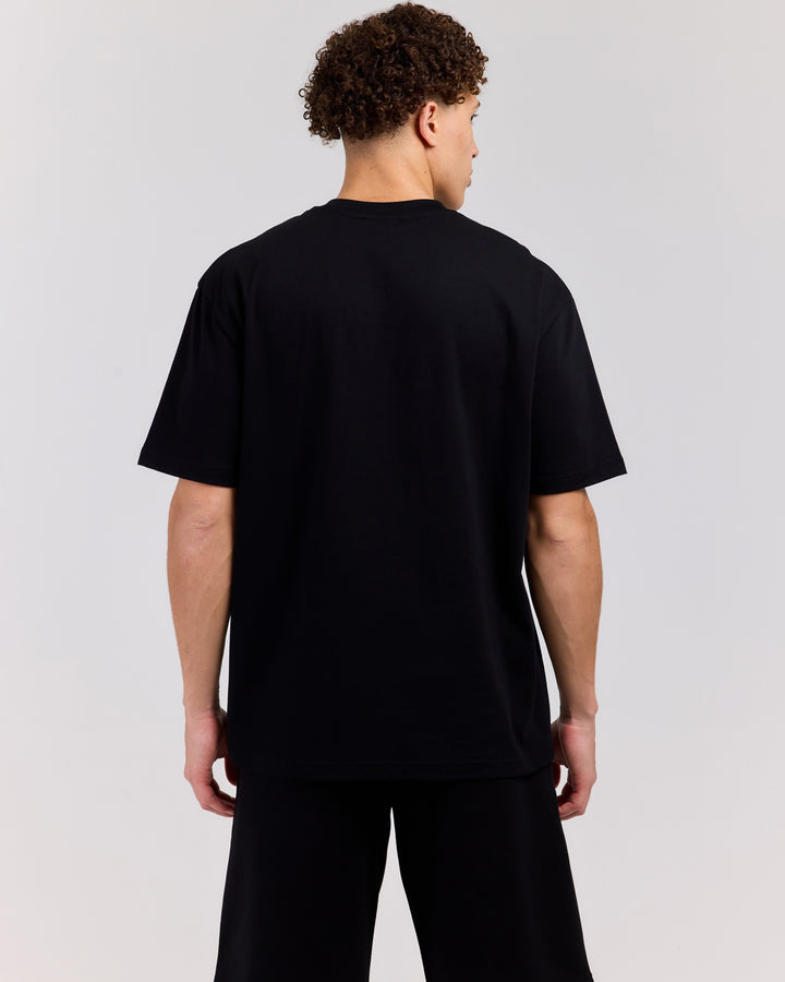 Badge Tee - Black/Red