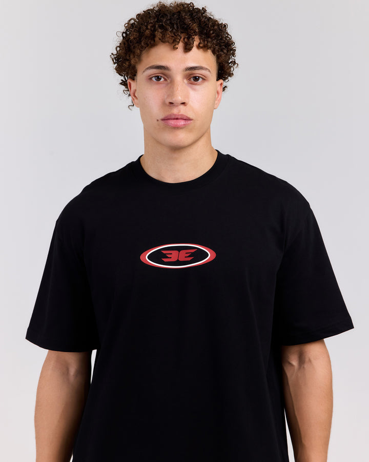 Badge Tee - Black/Red