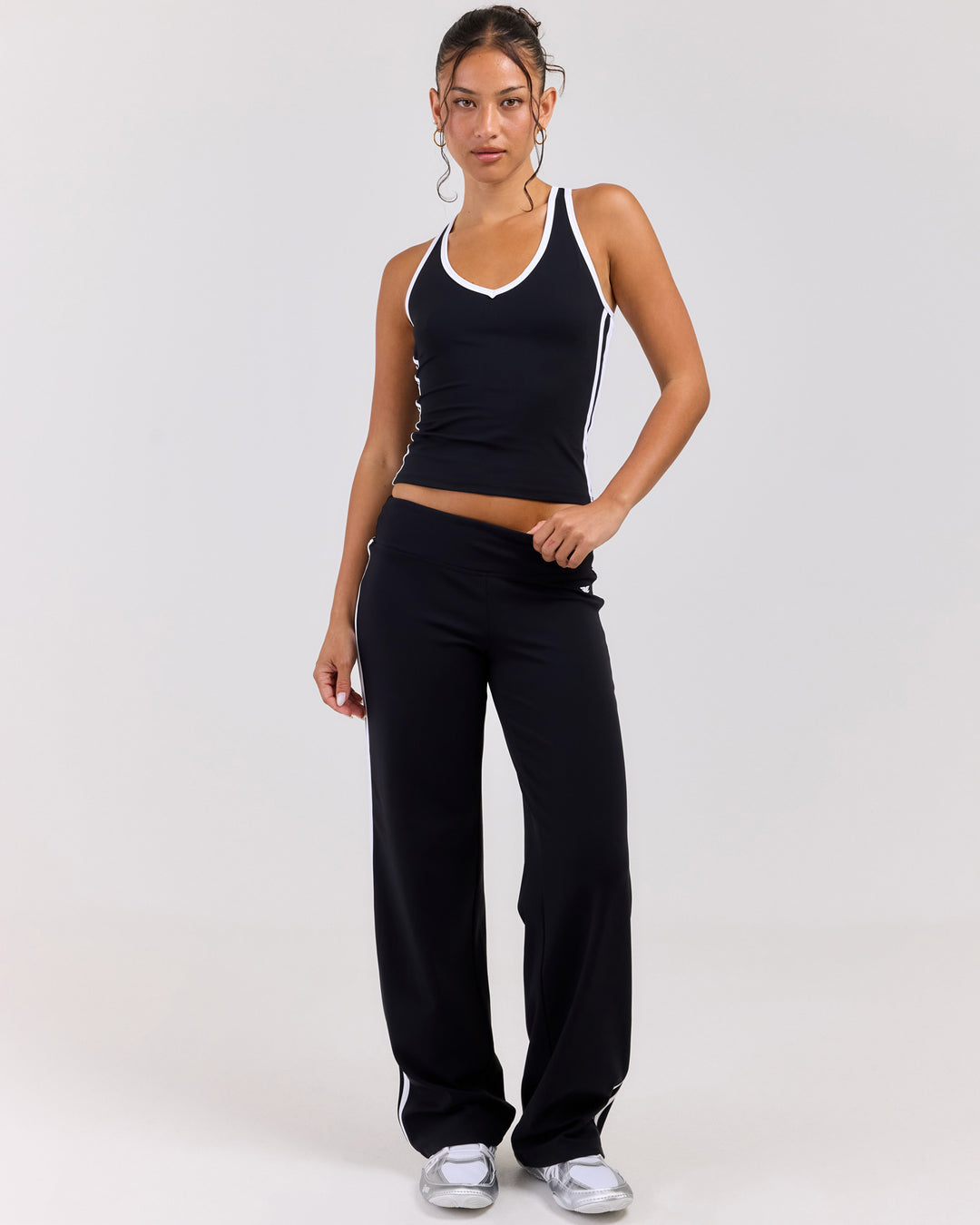 Airey Stripe Pants - Black/White