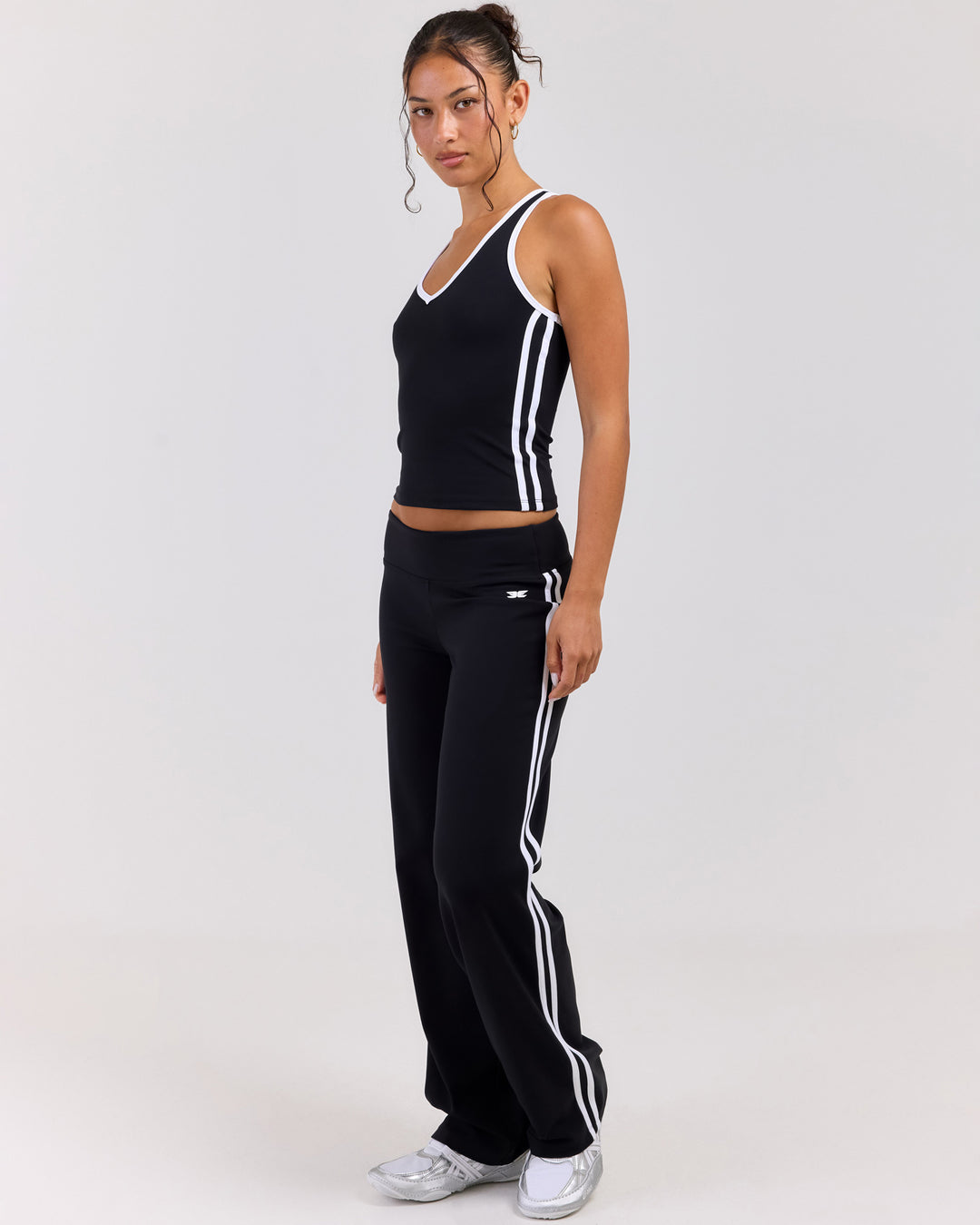 Airey Stripe Pants - Black/White