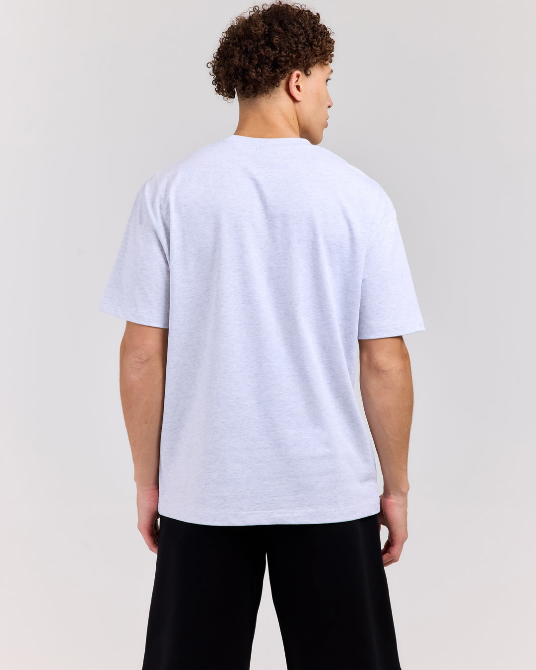 Badge Tee - Grey Marle/Dark Grey
