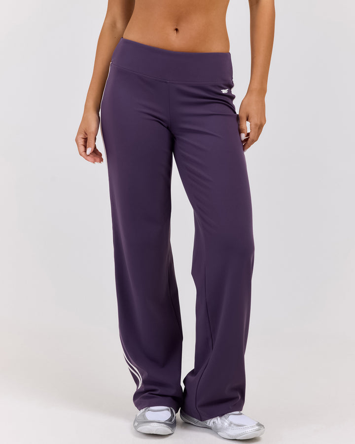 Airey Stripe Pants - Acai/White