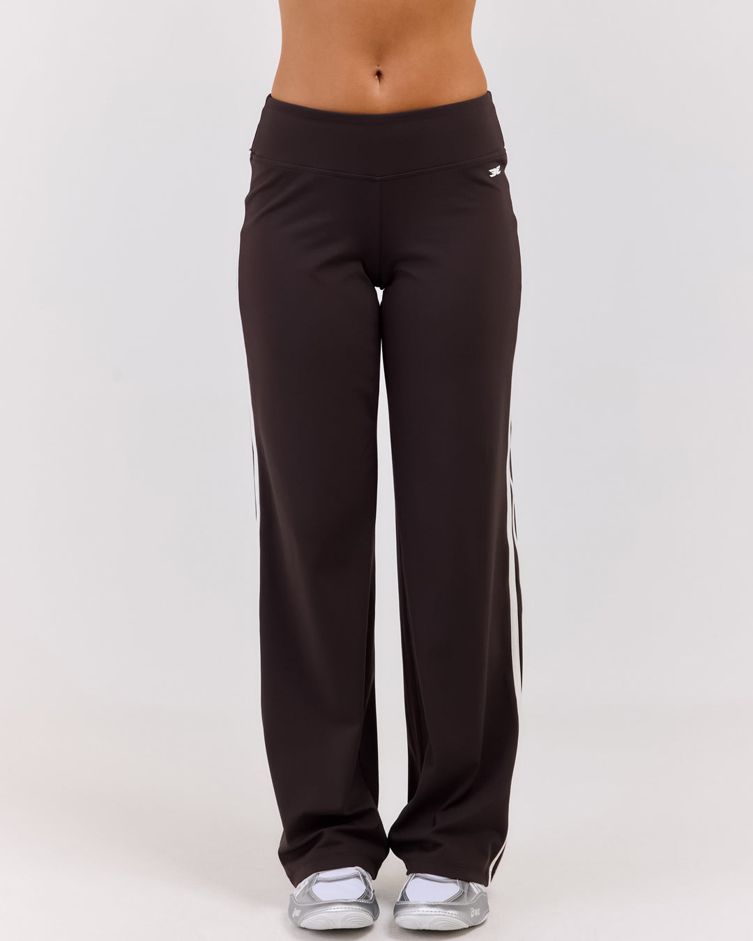 Airey Stripe Pants - Coffee/White