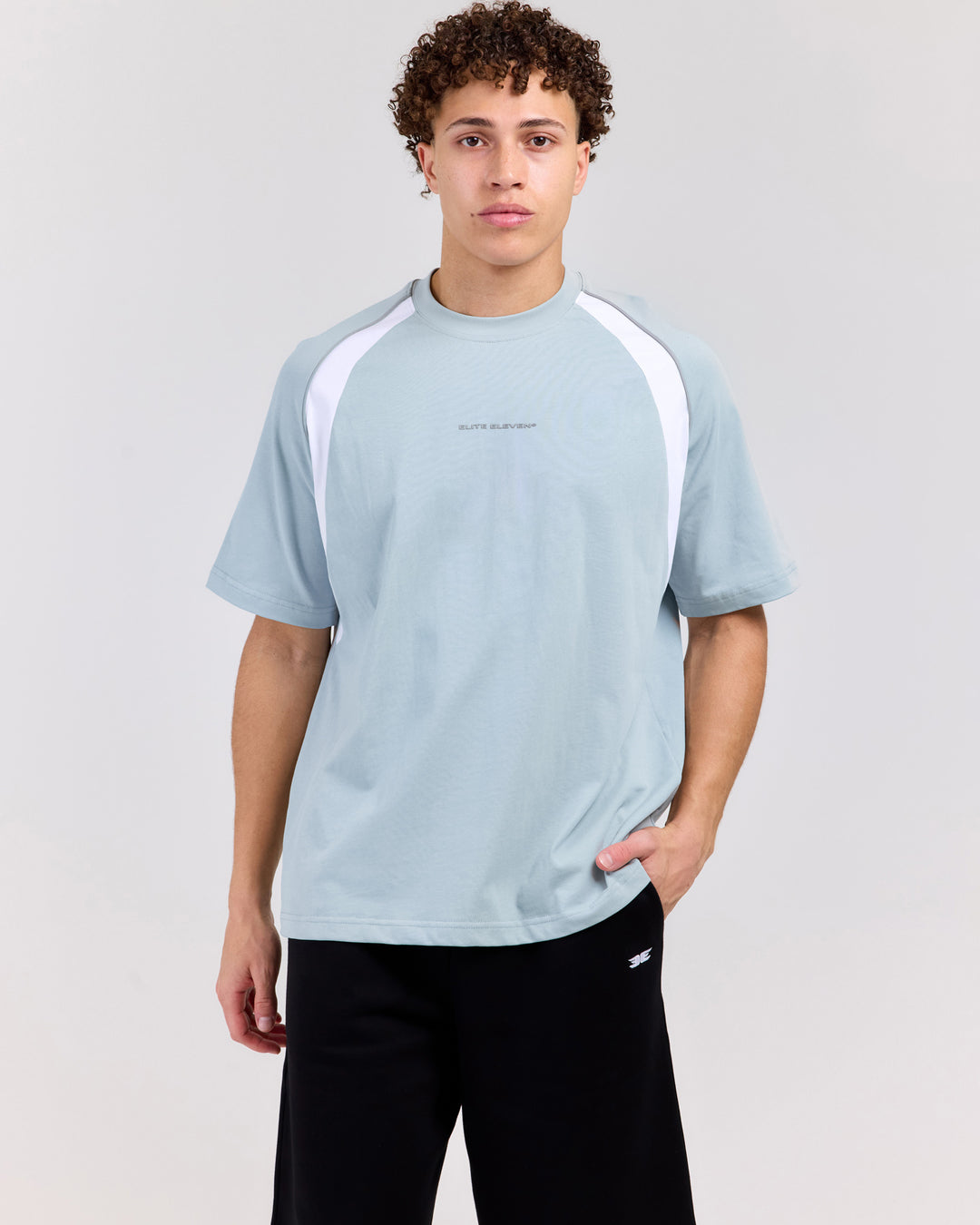 Panel Tee - Blue/White