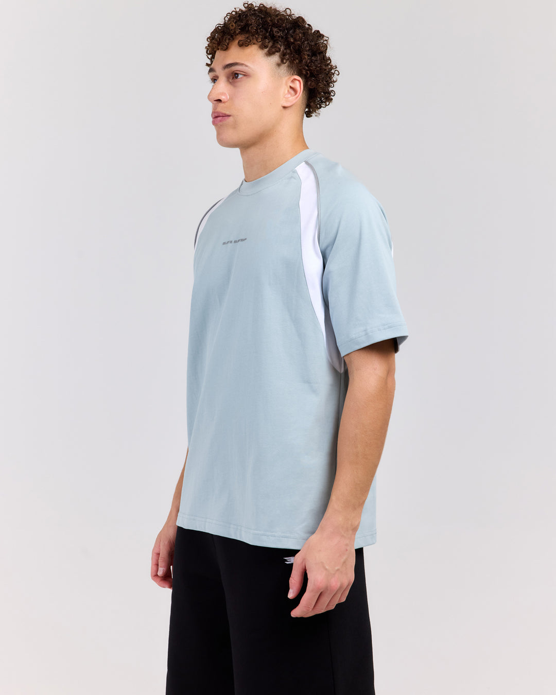 Panel Tee - Blue/White