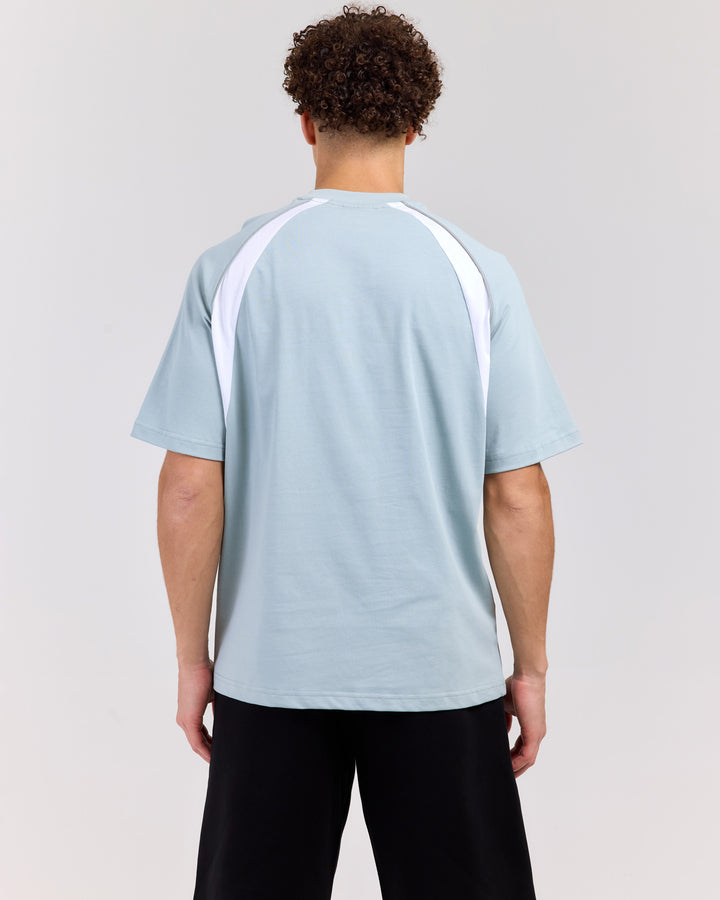 Panel Tee - Blue/White