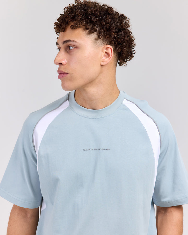Panel Tee - Blue/White