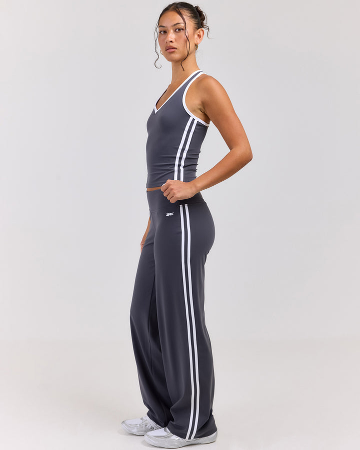 Airey Stripe Pants - Slate/White