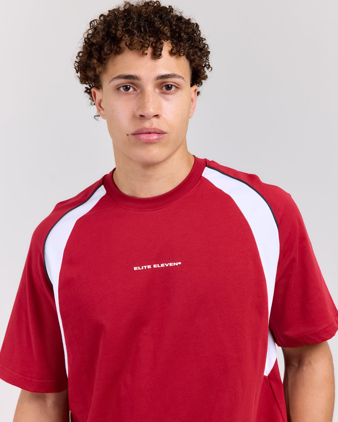Panel Tee - Crimson/White