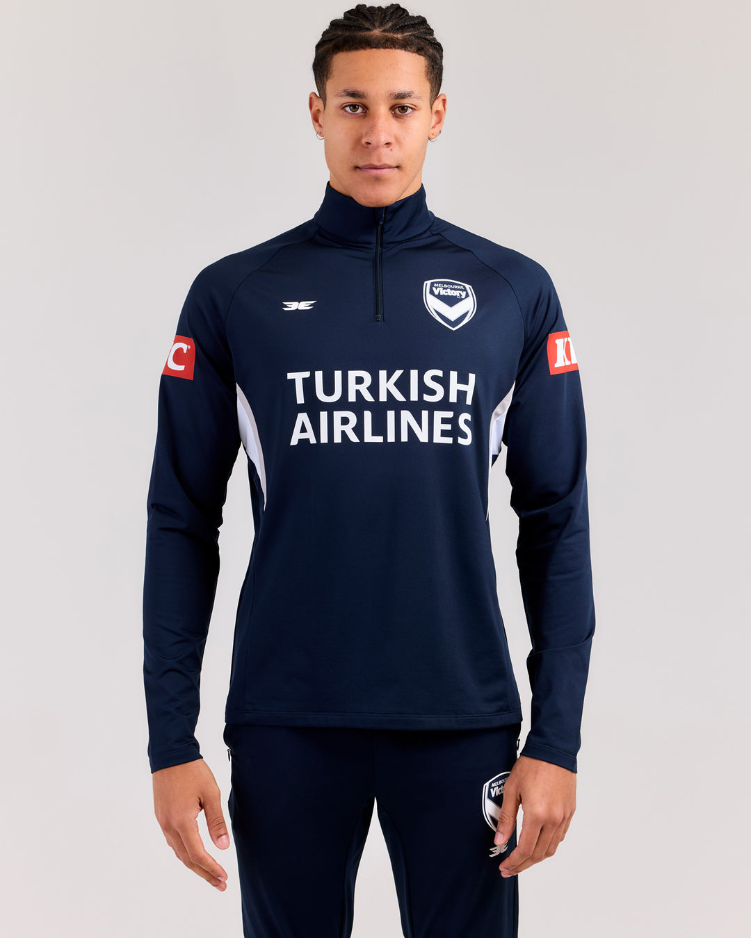 MVFC Men's ProSport Heavy Training 1/4 Zip - Navy/Grey/White