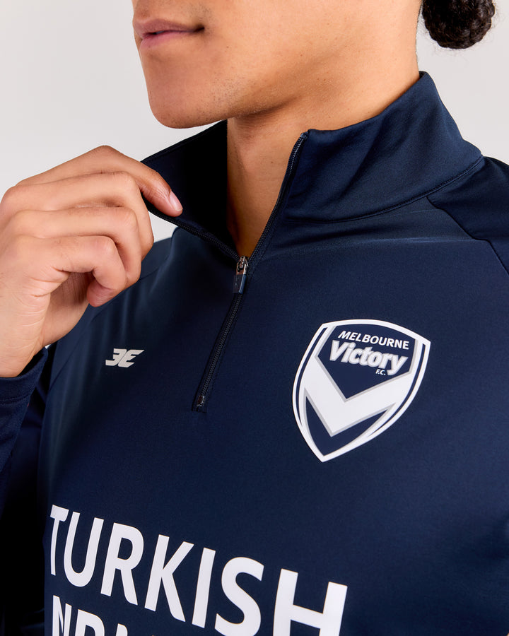 MVFC Men's ProSport Heavy Training 1/4 Zip - Navy/Grey/White