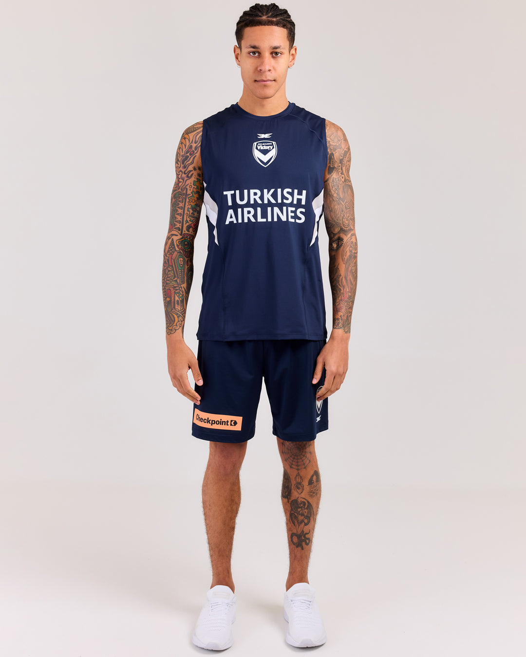 MVFC Men's ProSport Training Tank - Navy/Grey/White