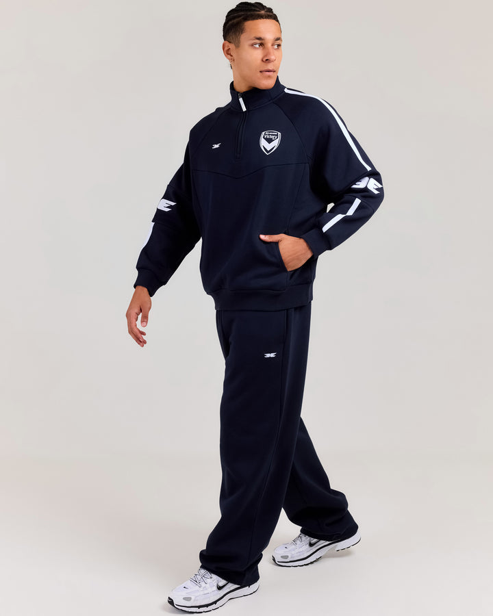 MVFC x EE ¼ Zip Jumper - Navy/White