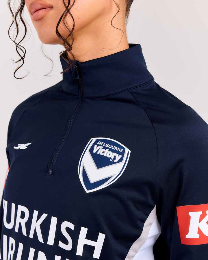 MVFC Women's ProSport Heavy Training 1/4 Zip - Navy/Grey/White
