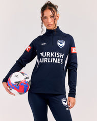 MVFC Women's ProSport Heavy Training 1/4 Zip - Navy/Grey/White