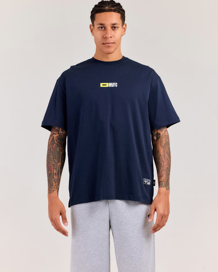 Men's VTID Oversized Tee - Navy/White/Lime