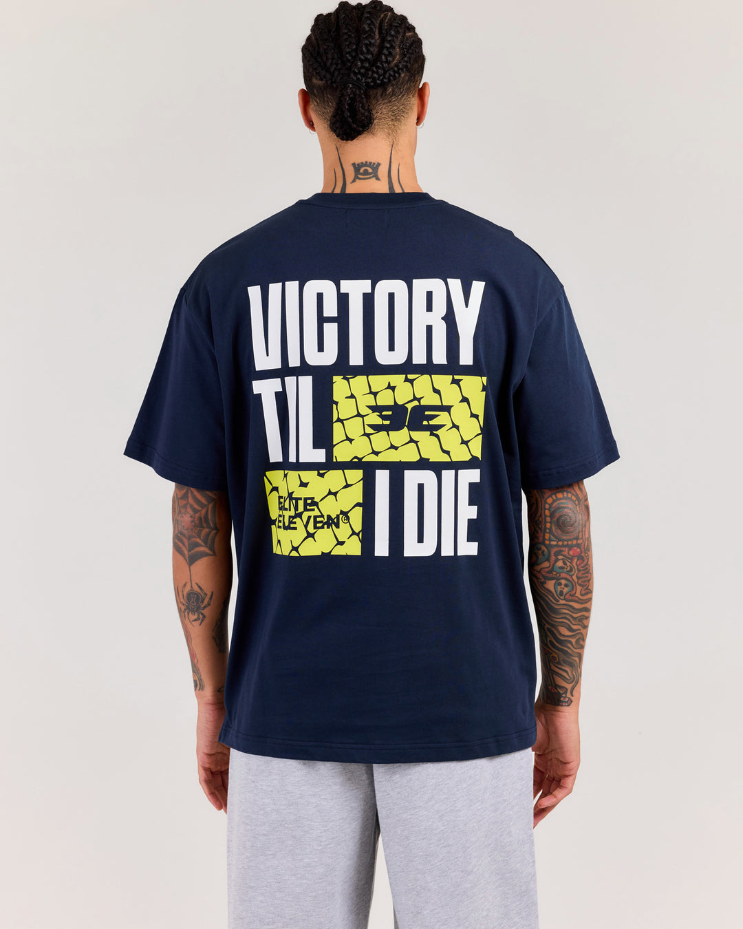 Men's VTID Oversized Tee - Navy/White/Lime