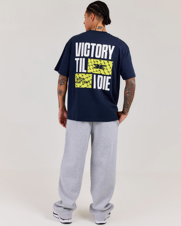 Men's VTID Oversized Tee - Navy/White/Lime