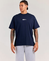 Men's Victory Express Oversized Tee - Navy/White