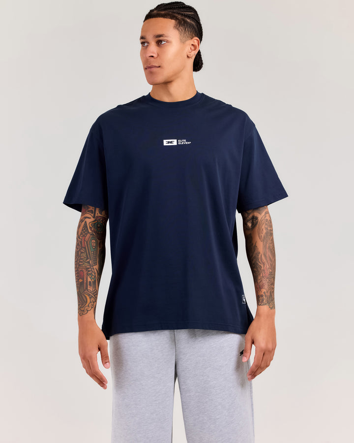 Men's Victory Express Oversized Tee - Navy/White