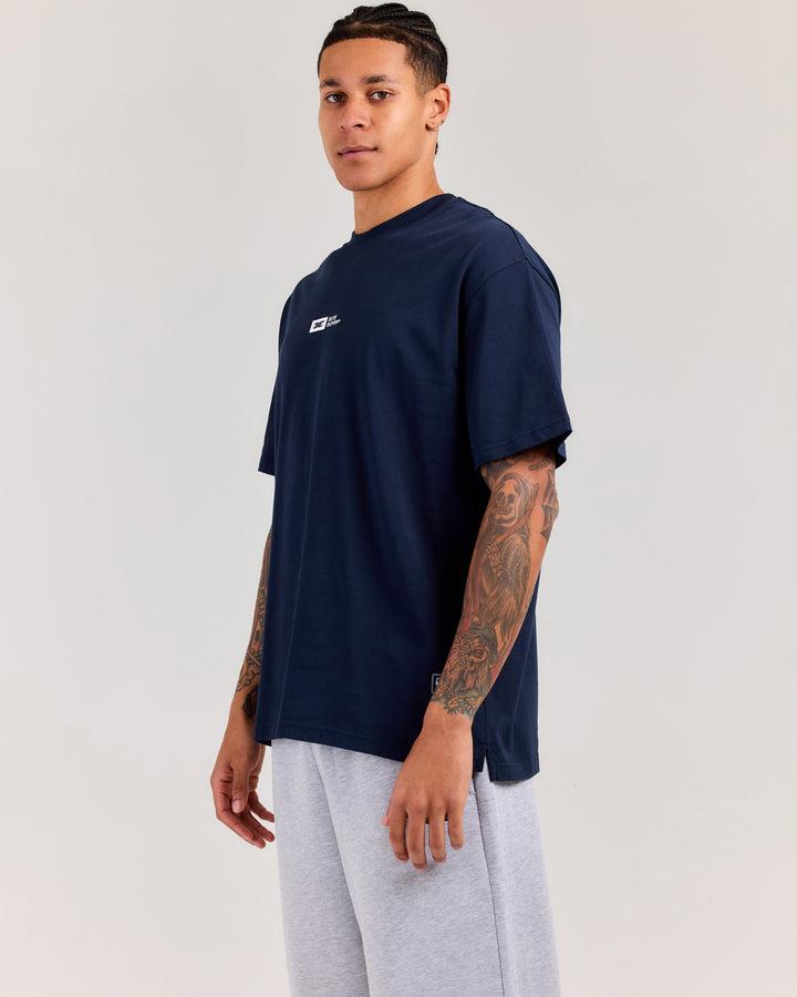 Men's Victory Express Oversized Tee - Navy/White